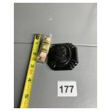 GUTTA PERCHA CAMEO MORNING BROOCH W/ RELIEF