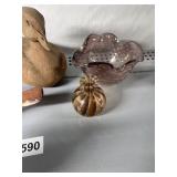 ART GLASS BOWL, VASE, DUCKS ETC.