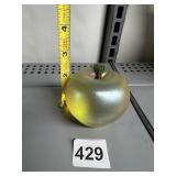 ORIENT AND FLUME IRIDESCENT ART GLASS PAPERWEIGHT