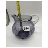 AMETHYST SUN COLORED PITCHER WITH APPLIED GLASS