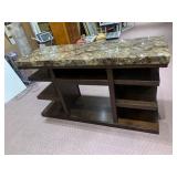 LG TV STAND FAUX MARBLE 36" H X 60" W X 20" D