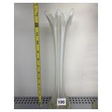 SWUNG WHITE OPALESCENT NORTHWOOD OR DUGAN RUFFLED