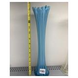 SWUNG BLUE OPALESCENT NORTHWOOD OR DUGAN RUFFLED