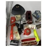 GLASSES, TAPE DISPENCER ETC.