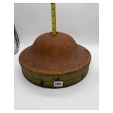 BELOVA CZECHOSLOVAKIA COWBOY REVERSE PAINTED LAMP