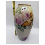 LIMOGES FRANCE 13" HAND PAINTED VASE, NO NOTED