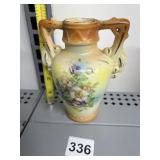 CHECKLOVSIA HAND PAINTED VASE W/ ROSE