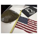 POW * MIA FLAG AND AMERICAN FLAG,  LARGE  31 LB.