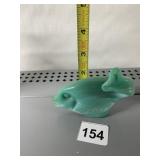 WILLOW CREEK GLASS FISH GREEN AND WHITE