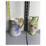 HAND PAINTED GRAPE DESIGN WITH GOLD HANDLE