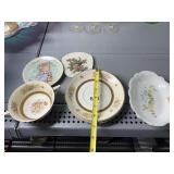 HAND PAINTED PLATES INCLUDING WARWICK, DOUBLE