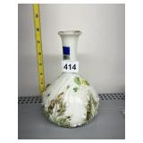 DITHRIDGE & COMPANY MILK GLASS HAND PAINTED