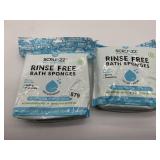 SCRU BZZ RINSE FREE BATH SPONGES 2 PACKS