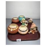 HOME CO FIGURES AND FOUR BOWLS