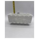WESTMORELAND GLASS GRAPE MILK GLASS PLANTER