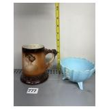 WESTMORELAND LIGHT BLUE SATIN GLASS FINISH WITH