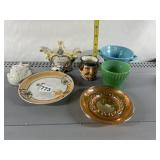 SOUVENIR OF PITTSBURGH PA GERMAN BASKET, BISQUE