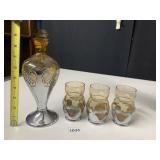 ART DECO FARBER BROS. NEW YORK AMBER GLASS