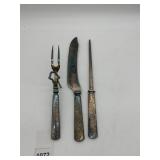 SILVER PLATE CARVING SET