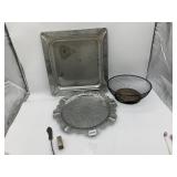 KROME KRAFT SERVING PLATE, ITALY BREADBASKET,