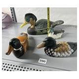 3 WOODEN DUCKS