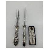 STERLING HANDLE CARVING SET TOWLE, NEW YORK SPOON