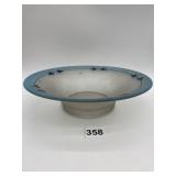 HAND PAINTED TIFFIN PEDESTAL BOWL