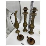 METAL CANDLE STICKS, PITCHER
