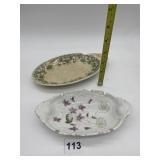 CALSBAD AUSTRIA PORCELAIN DISH AND IRONSTONE DISH