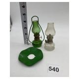 2 MINIATURE OIL LAMPS