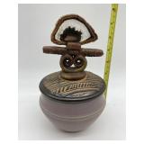 HANDCRAFTED POTTERY VESSEL ARTIST SIGNED ON BASE