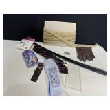 GLOVES, TRIM ROPING, OSCAR DE LARENTA TIE,