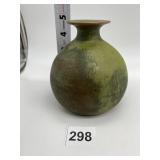 COLE POTTERY VASE 2 TONE SEE MARK ON BASE