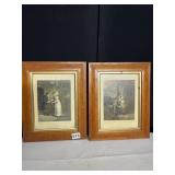 2 BIRD EYE MAPLE FRAME PRINTS