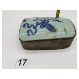 CHINESE PORCELAIN REPOUSSE WORK SILVER PLATE BOX