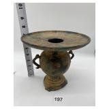CAST IRON LIFT OFF TOP DOUBLE HANDLE URN