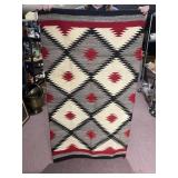 NAVAJO RUG GEOMETRIC PATTERN DIAMOND DESIGN