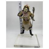 ANTIQUE CHINESE WARRIOR ROOF TILE  8" H MOUNTED