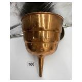 COPPER FUNNEL W/ HANDLE VINTAGE