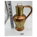 HAMMERED COPPER PITCHER W/ LID