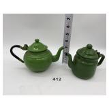 ENAMELED TEAPOTS