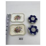 COALPORT FRAGRANCE PATTERN DISHES AND GERMAN