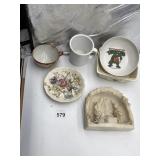 MUTANT NINJA TURTLES BOWL STONE CHRISTMAS SCENE