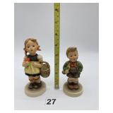 2HUMMEL FIGURINES SMALL CHIP ON HAIR
