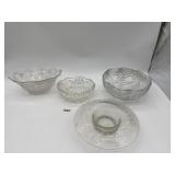 ASSORTED CLEAR GLASS PIECES