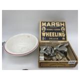 VINTAGE COOKIE CUTTERS AND BOWL