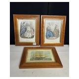 2 BIRD EYE MAPLE FRAME PRINTS