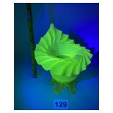 JACK IN THE PULPIT LOW VASE VASELINE URANIUM