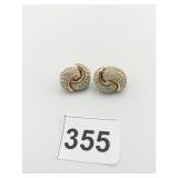 CHRISTIAN DIOR RHINESTONE EARRINGS