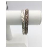 SILVER TONE BANGLE BRACELETS